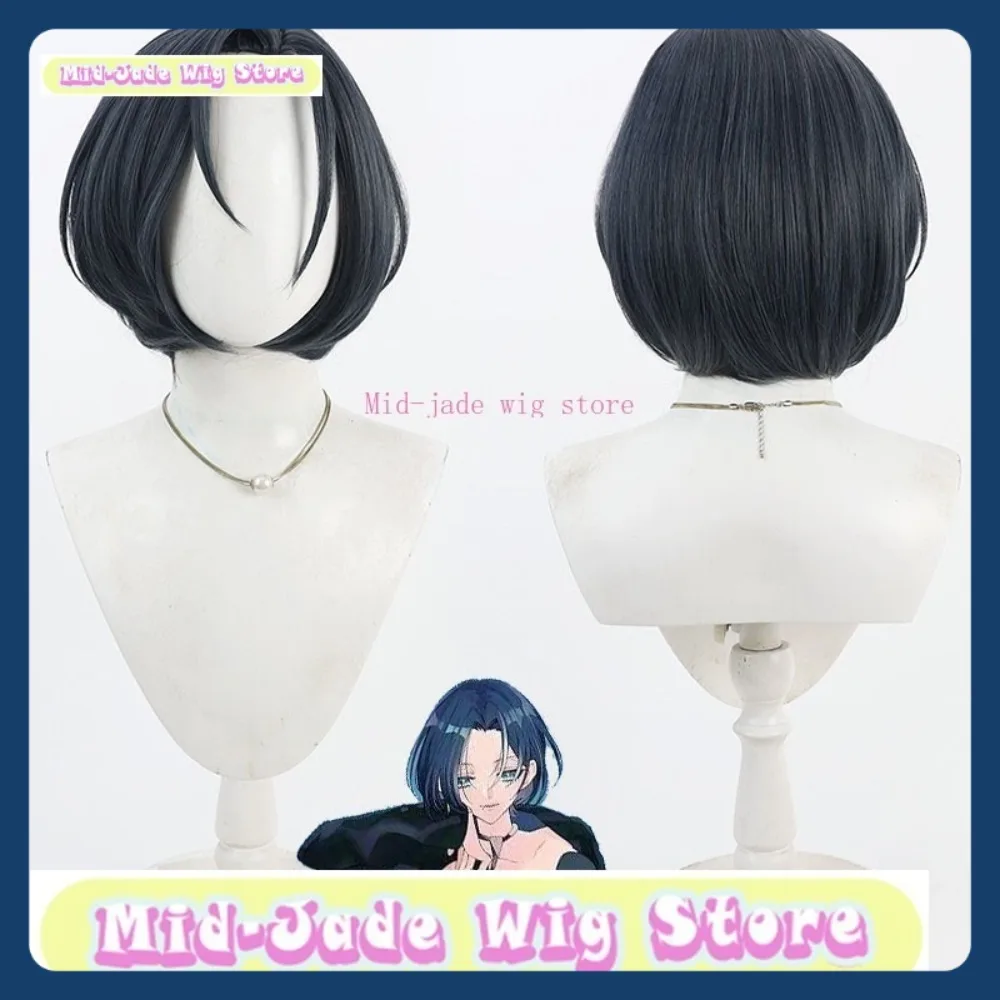 

Mid-jade Wig Store Hololive AOro Kronii VTuber Cosplay Wig Halloween Cosplay Restores Anime Character Costumes and Props