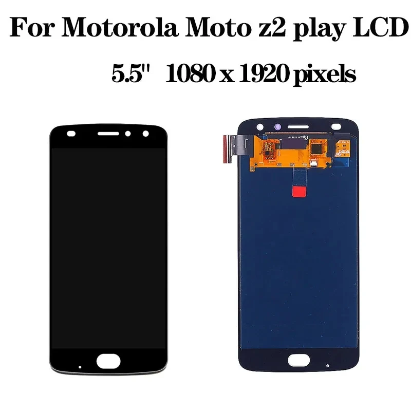 Imagem -02 - Tela de Toque Lcd Super Amoled para Motorola Moto z2 Play 55 Polegadas Xt171007 Xt1710-01 08 10 10 2