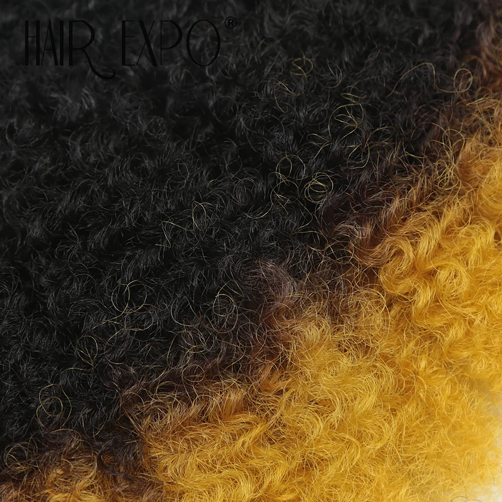 6er-Set Afro Kinky Curly Haarbündel 8' Synthetische Haarverlängerungen Lockige Weave Ombre Protein Faser Marley Twist Flechthaar – Detail 25