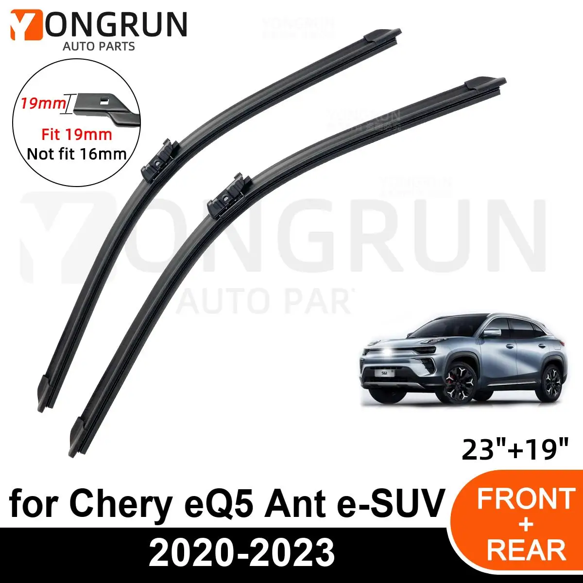 

2PCS Car Wiper for Chery eQ5 Ant e-SUV 2020-2023 Front Windshield Windscreen Wiper Blade Rubber Accessories 2020 2021 2022 2023