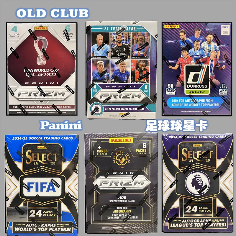 Caja Misteriosa de Tarjetas Coleccionables de Fútbol Panini Originales, UEFA Champions League, Premier League, La Liga, Serie A, Bundesliga, Copa Mundial, Regalo