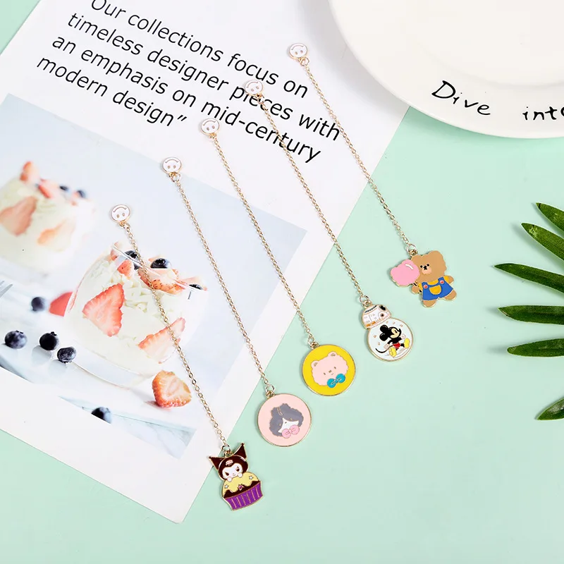 Creative Cartoon Animal Bookmark Dress Up Pendant Cute Fresh Student School Stationery Portable Reading Bookmark Folder