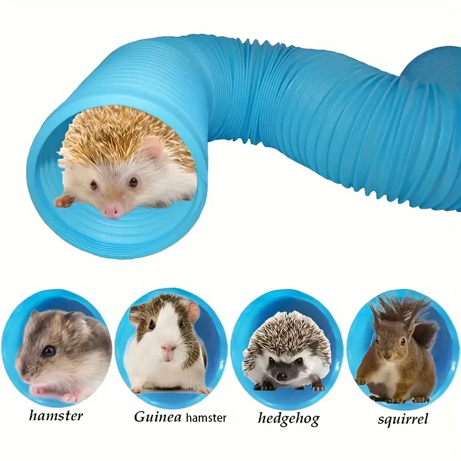 Túnel Divertido para Pequenos Animais, Tubo Telescópico de 100cm, Acessórios para Hamster, Brinquedos para Hamster