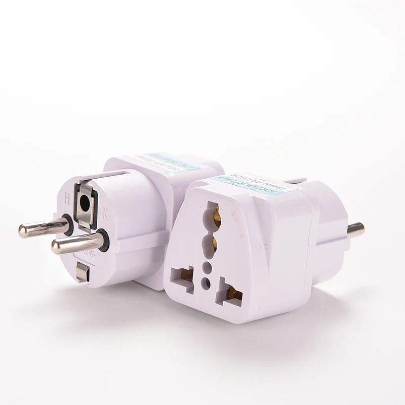 Compact Lightweight EU GER AU CHN Plug Adapter European Germany Australia Chinese Power White Travel Converter Conversion Plug