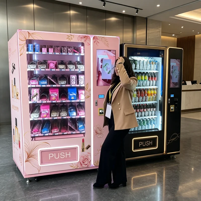 Beauty Vending Machine Eyelash Dispenser Lash Vending Machine Hair Extension Steel Touchscreen for Campus Mall OME