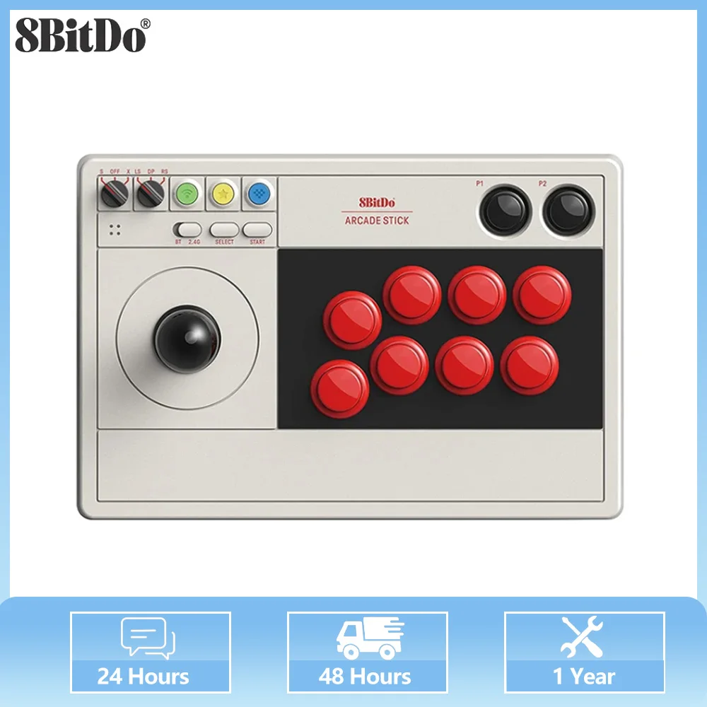 8BitDo Arcade Stick Support For Nintendo Switch/Windows7/8/9/10/11/PC/Steam Arcade Bluetooth 2.4G USB Controller