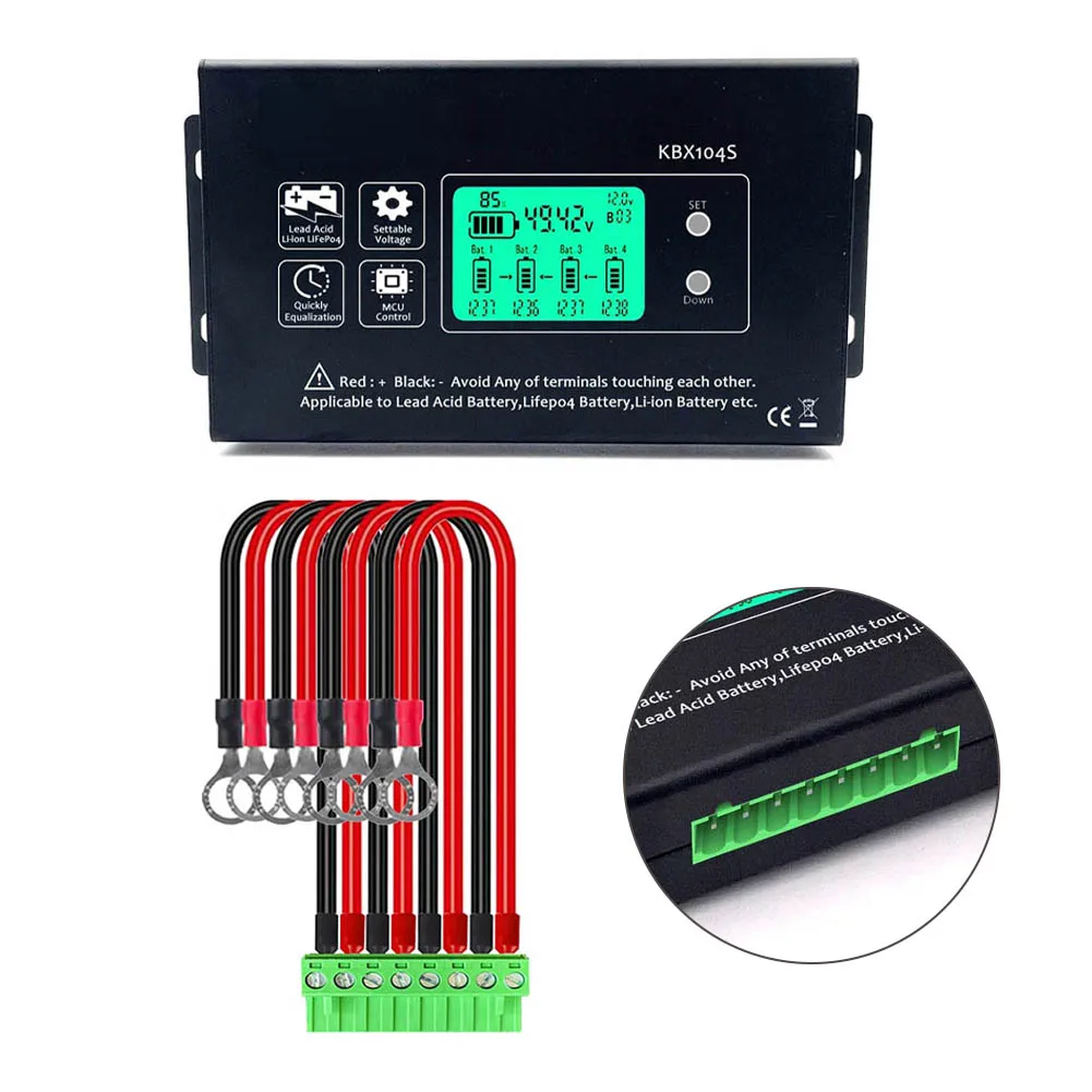 

KBX104S 48V Series Battery Voltage Equalizer Controller Regulator12 24 36 48 96V For Test Meters Tool Accessory In Stock