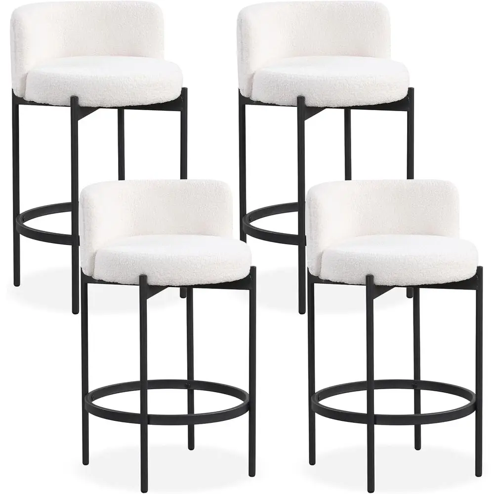 

Набор из 4-х высоких вращающихся барных стульев с высокой спинкой и мягкими сиденьями для кухни и столовой, грузоподъемность 400 фунтов.