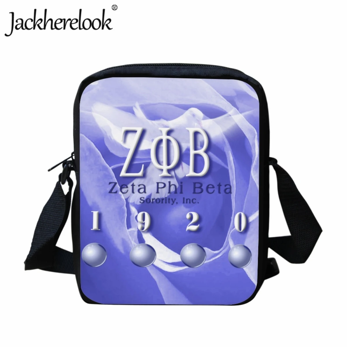 

Jackherelook Zeta Phi Beta Sorority Primary School Shoulder Bag Fashion Trend Casual Travel Small Messenger Bag Kids Lunch Bag