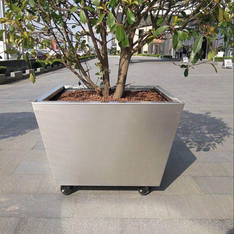 KX wholesale raised black outdoor fiberglass homes hotels malls offices airports garden planter flower plant trough pot boxes