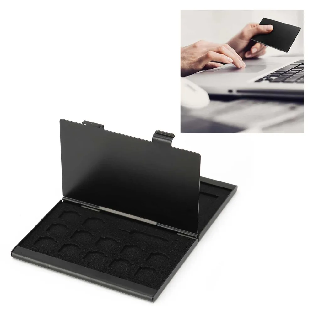 

Antimagnetic SIM Card Case Dustproof Shockproof Memory Card Storage Case Aluminum Alloy Waterproof Memory Card Protector