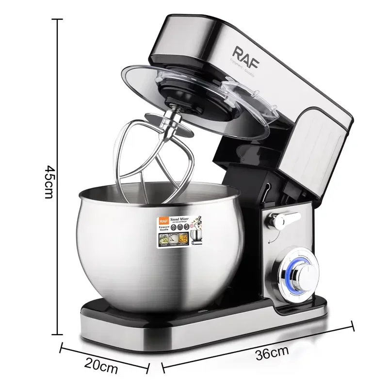 RAF Home Table Dough Kneading 3 in 1 Germany Commercial Dough 4L Stand Food Mixer With Bowl-Lift Design