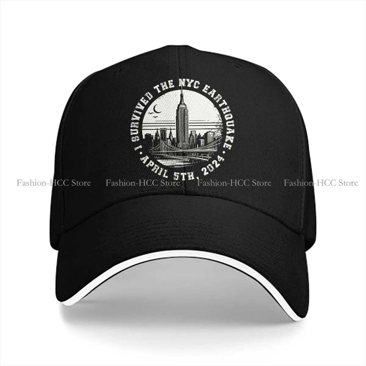 Cool Baseball Cap Men Hats Women Visor Protection Snapback I Survived The NYC Earthquake Caps