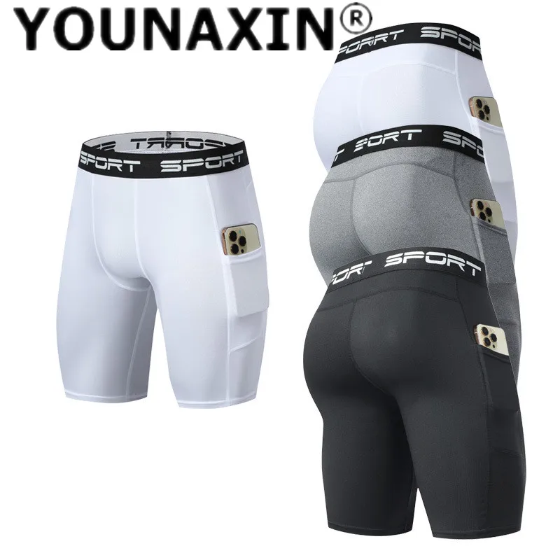 

Men's Yoga Sports Shorts Gym Fitness Training Running Basketball Shorts With Pocket Underwear Quick Drying S M L XL 2XL 3XL