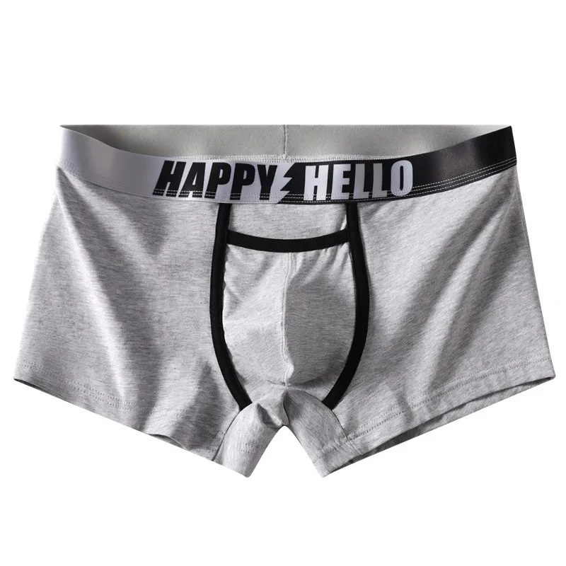 

Cotton Bulge Boxer Briefs for Men Breathable Soft Cotton Boxer Shorts Male Mid-Rise U Convex Pouch Boxy Underwear for Daily Wear