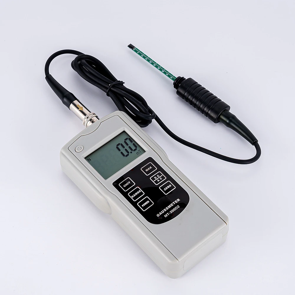 Portable MT-200D2 Digital Gauss Meter Magnetic Field Intensity Measurement Instrument High Precision Tesla Meter 0.00mT~200.00mT