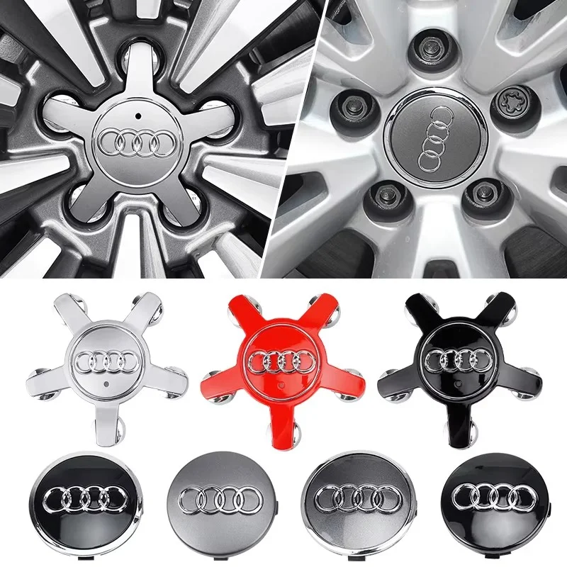 4 Stück 60 mm 61 mm 68 mm 69 mm Audi-Nabenkappen Auto-Radnabenkappen für Audi A1 A2 A3 A4 A5 A6 A7 A8 S3 S6 Q3 Q5 Q7 Zubehör