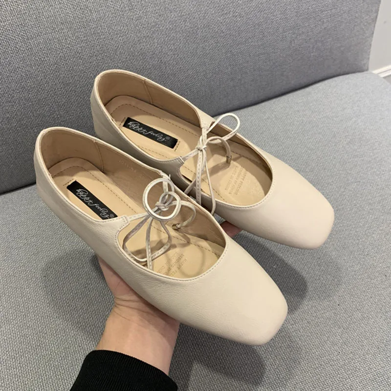 2024 Women Casual Flats Comfortable Soft Boat Shoes Loafers Ballerina Shallow Round Toe Ballet Flat Shoes Women Slip On Side