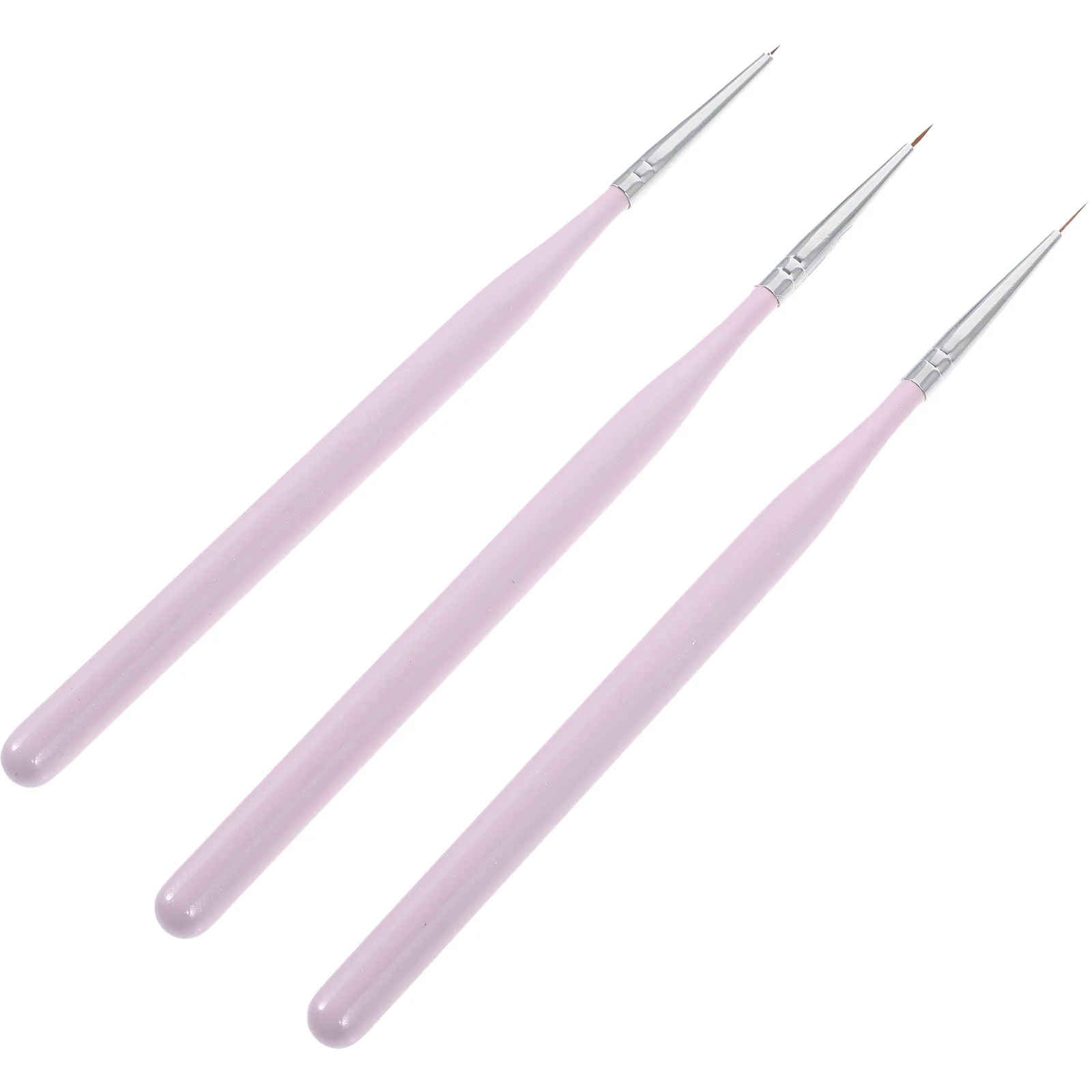 Zestaw 3 pędzli artystycznych z cienką końcówką do akrylu, paznokci żelowych, polerowania, projektowania paznokci, narzędzia do rysowania, niezbędne akcesoria do paznokci.