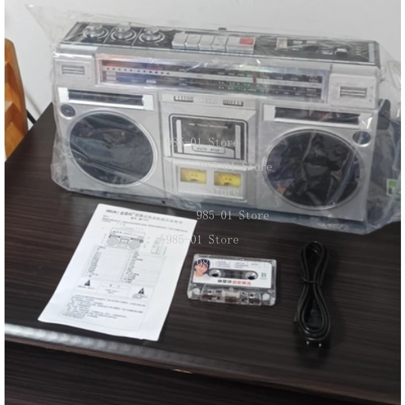 

Bluetooth Stereo Tape Recorder with Dual Speakers - Multi-Function for Music Playback Transcription & Broadcast