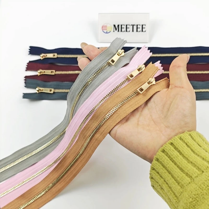 

5/10/20P Meetee 3# Sewing Metal Zipper 15-30cm Close-End Zippers Garment Decor Zip Bag Colsure Zips Repair Kit DIY Accessories