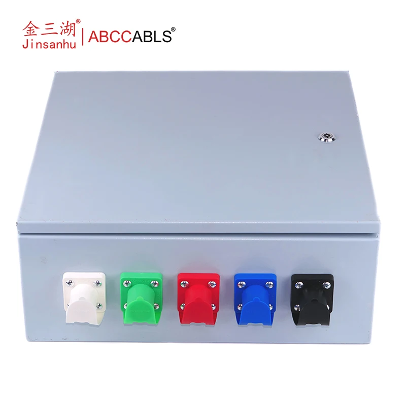 ABCCABLS 400A 5-Way Camlock Power Distribution Box | 3-Phase Stage Electrical Feedthrough Box for Live Events & Outdoor Concerts