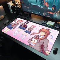 Doki Anime L-Literature Club Custom Skin Gaming Mouse Pad Keyboard Mouse Mats Desk Mat Accessories For Teen Girls Bedroom
