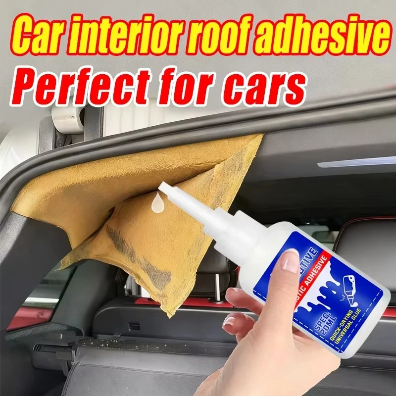 Car Roof Lining Repair Glue - Fast Dry Strong Adhesive for Ceiling, Leather & Interior Trim, Perfect for Cars (20ml)
