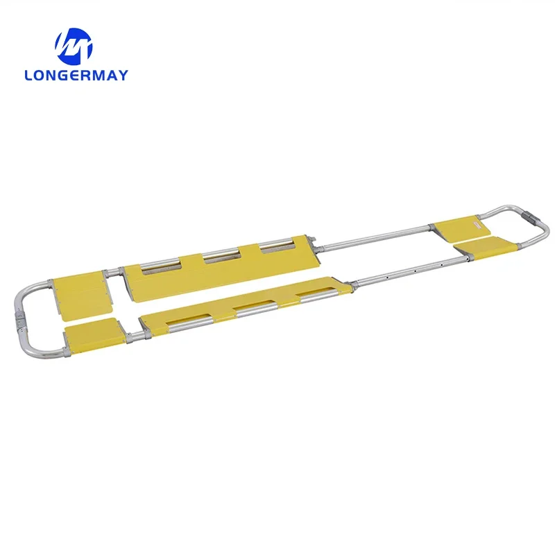 Stainless Steel Length Adjustable Foldable Medical Ambulance Emergency Scoop Stretcher