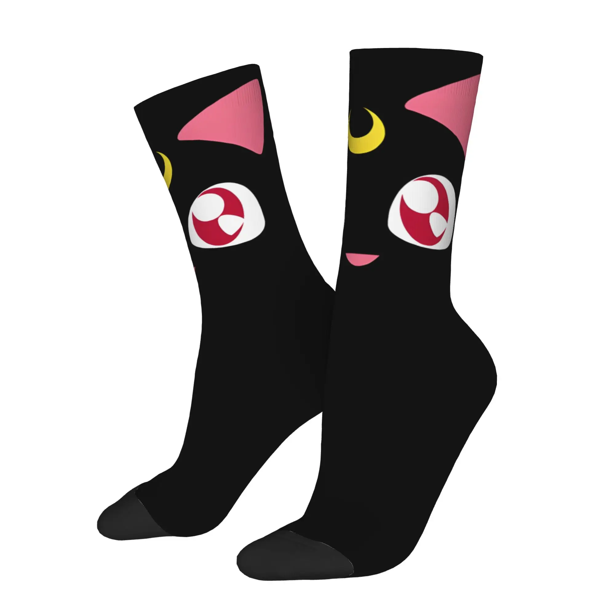 1 Pair Happy Funny Men's Sock Sailor Moon Vintage Harajuku  Hip Hop Novelty Pattern Crazy Sock Gift Printed