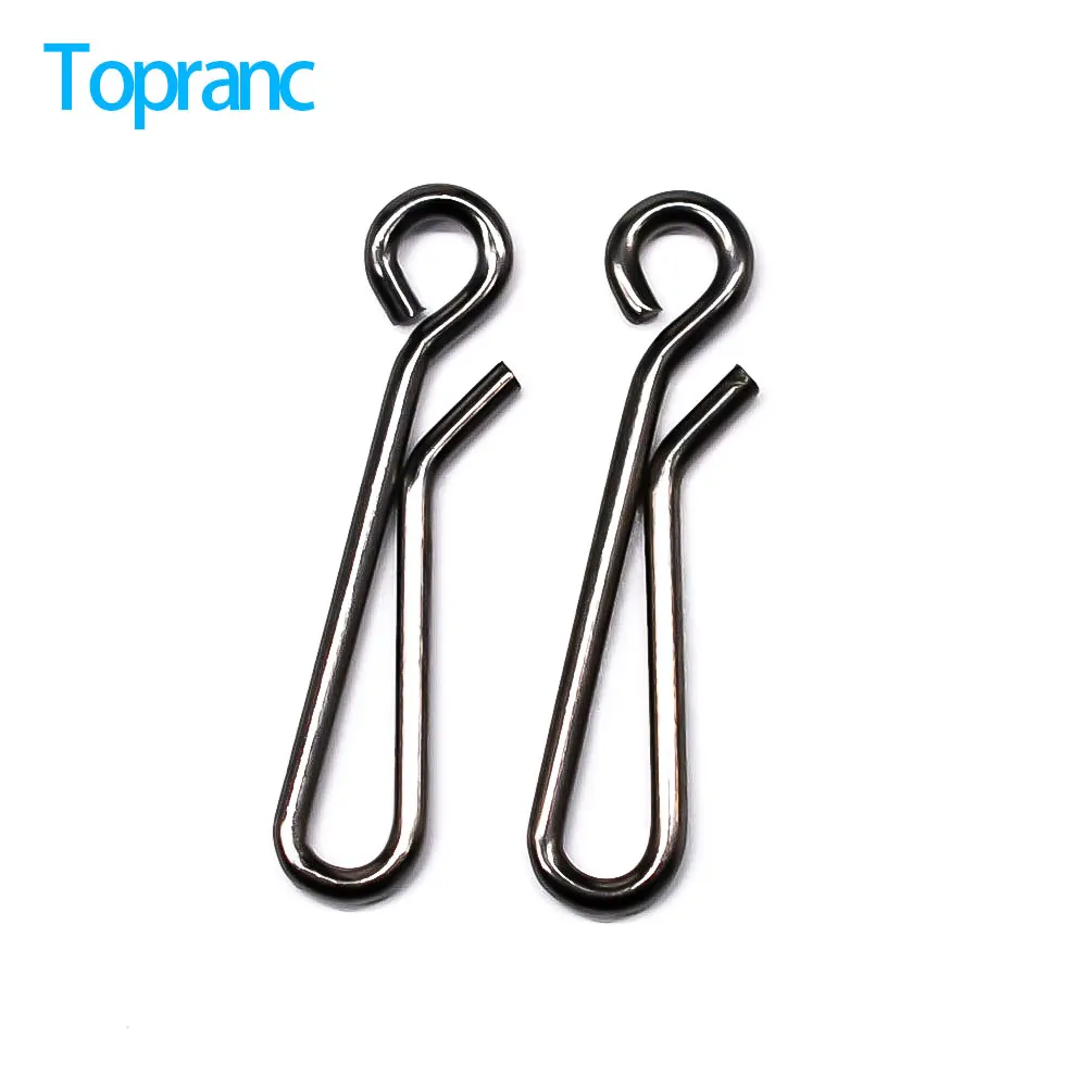 Topranc Stainless Steel Fishing Chain Links, Heavy Duty Quick Connector Clips for Trolling and Lure Rigging