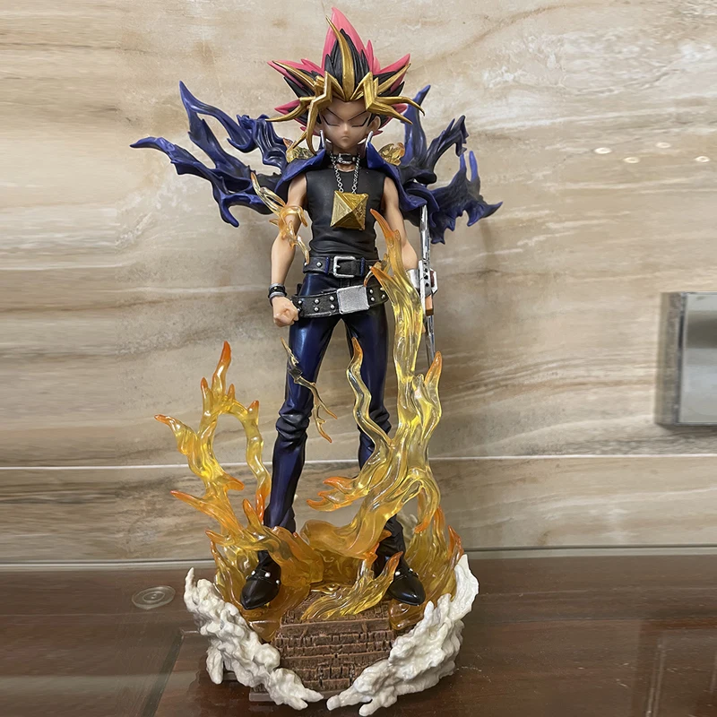 Figurine d'anime Duel Monsters, Gk Yugi Muto, figurines en PVC à 2 têtes, modèle de statue, collection de beurre, jouets, cadeaux de Noël pour enfants, 28cm