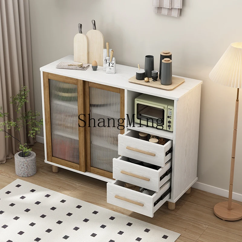 FG good-looking  sweeping robot sofa water cup rack advanced short cabinetsliding door dining side cabinet solid wood