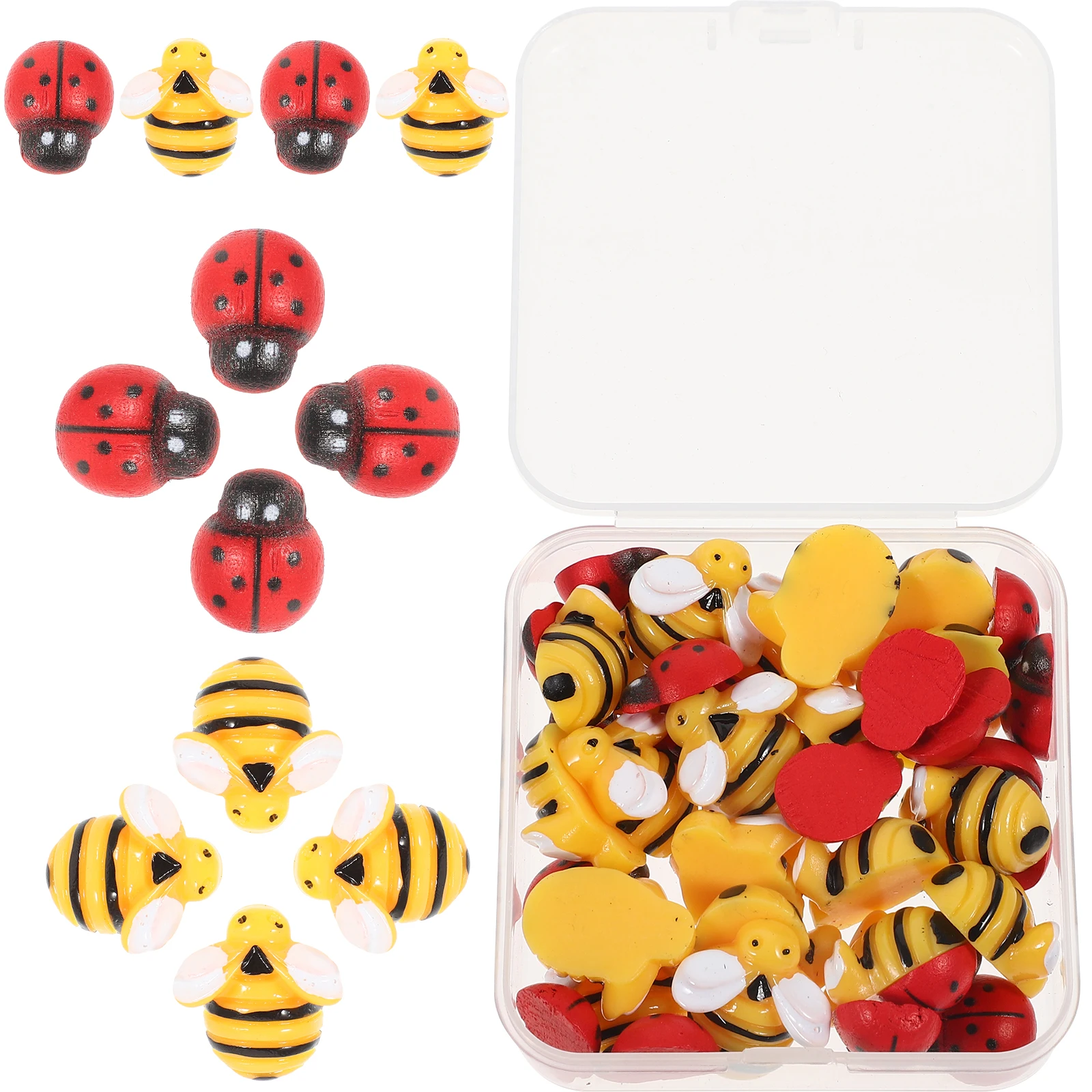 

1 set Bee Charms Resin naments for DIY Crafts Decoration Wreath Mini Photo Frames Phone Case Accessories Lightweight Resin