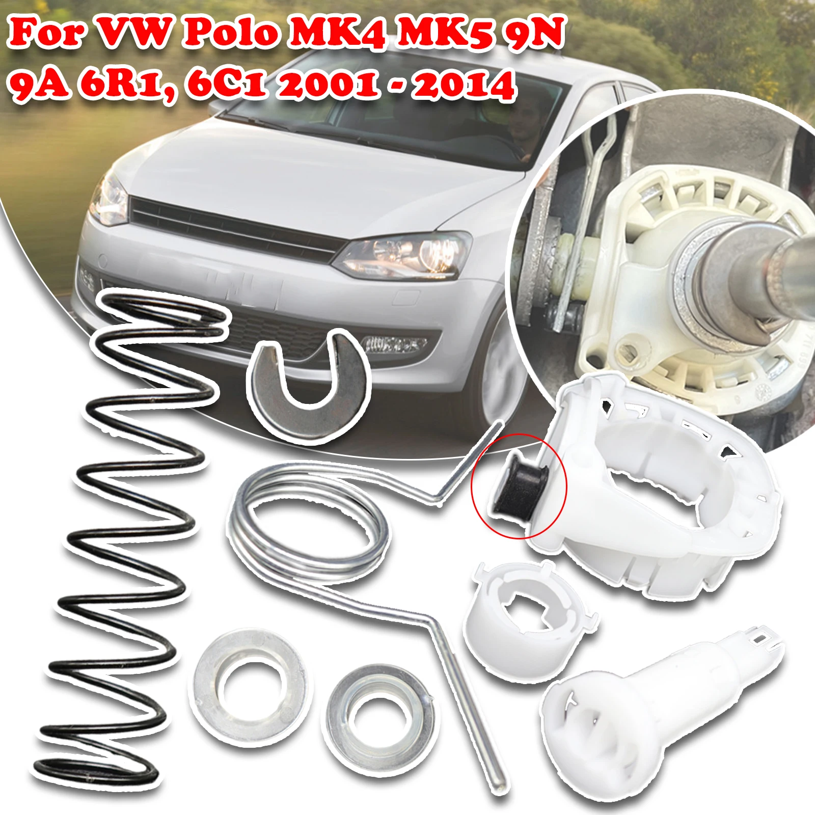 

For VW Polo MK4 MK5 9N 9A 6R1 6C1 Upgrade Gear Lever Spring Bearing Shell Bushing Up Manual Linkage Repair Selector Shifting Fix