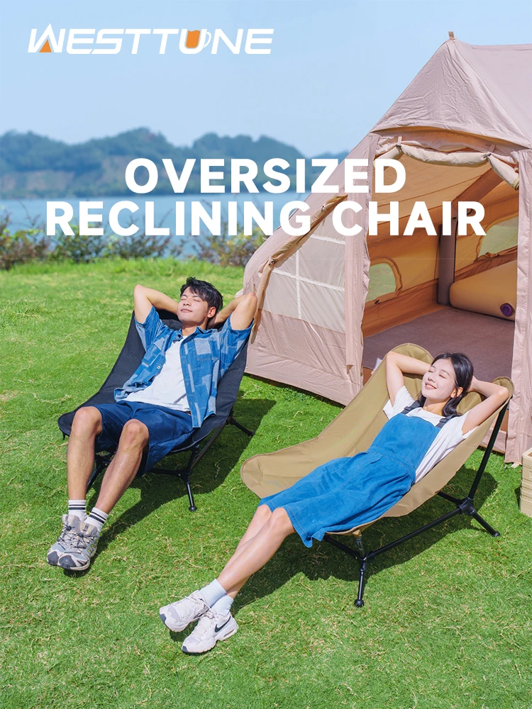 كراسي خارجية محمولة من WESTTUNE قابلة للطي كبيرة الحجم للتخييم مصنوعة من سبائك الألومنيوم وخفيفة الوزن لصيد الأسماك على الشاطئ السياحي #1