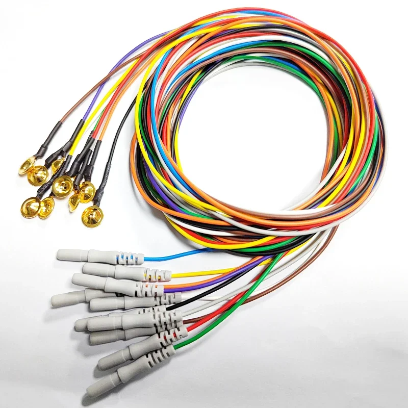 5 шт. Подходит для Shanghai Nuocheng, Mud Gaoli, коробки усиления EEG, провод, позолоченный дисковый электродный провод DIN1,5 мм.