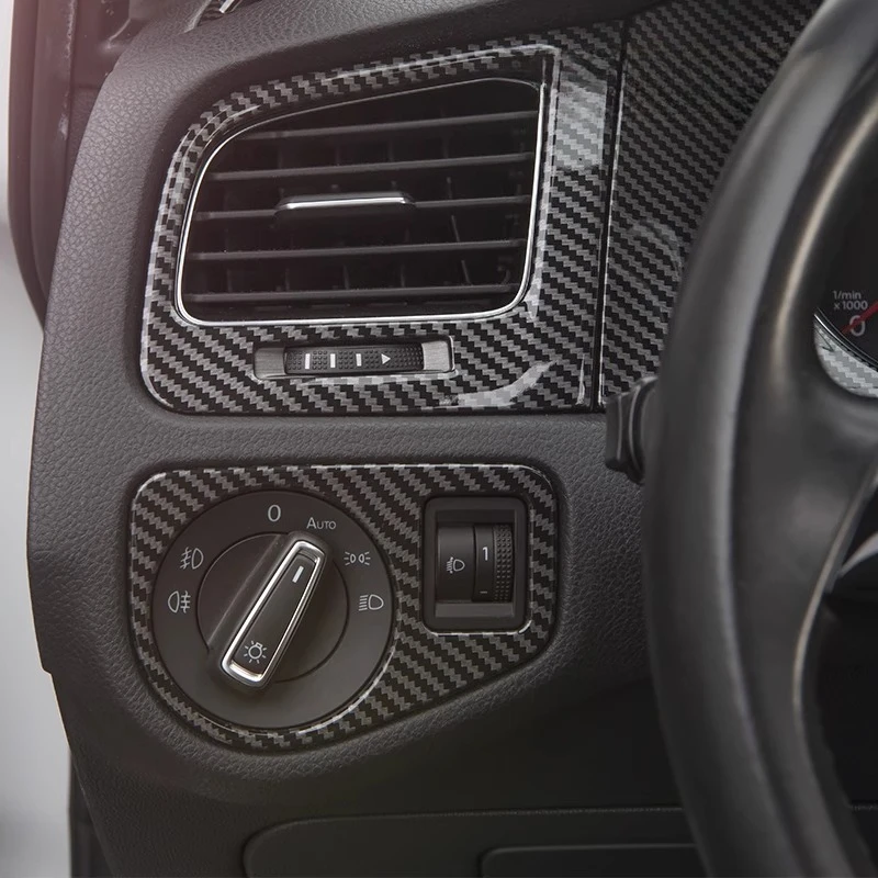 For Volkswagen Golf 7/7.5 RLine Carbon Fiber Pattern Interior Central Control Panel Decoration Modification Patch Accessories