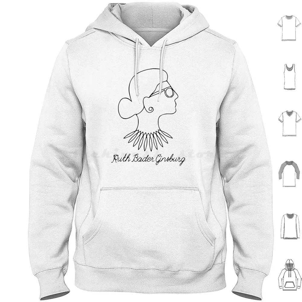 Notorious Rbg Ruth Bader Ginsburg Profile Line Drawing , Notorious Rbg , Ruth Bader Ginsburg Hoodie cotton Long Sleeve