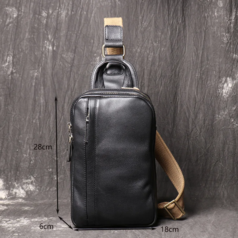 Men's summer new retro crossbody bag genuine leather shoulder bag cowhide large capacity crossbody bag personalized chest bag
