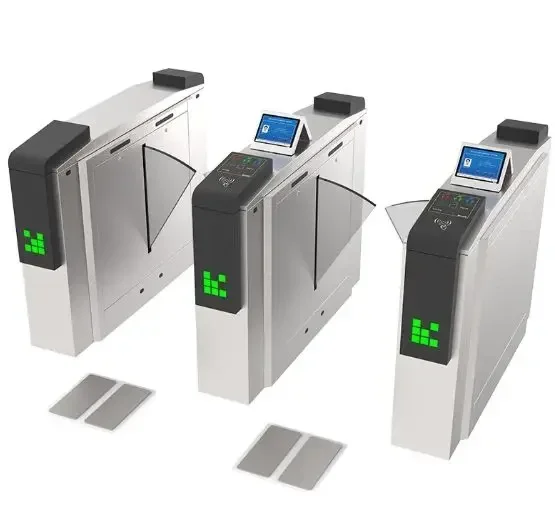 Turnstile Tripod Doors With Fingerprint Access Control, ESD Barrier Gate, And RFID Reader For Secure Entry