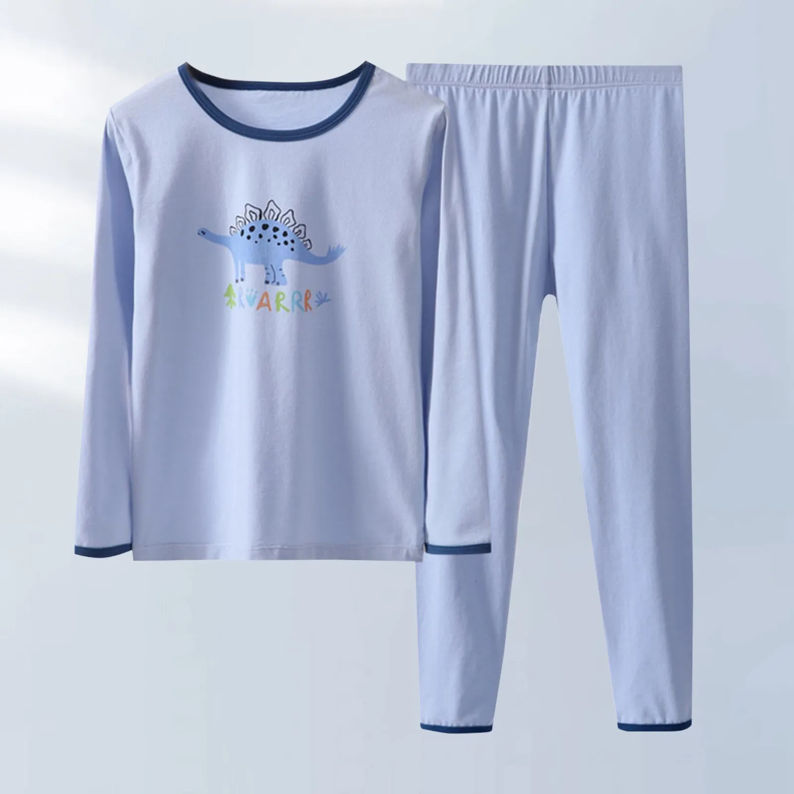 

Осенний модный комплект нижнего белья для больших мальчиков, пижамы из чистого хлопка, осенне-зимний теплый детский зимний спортивный костюм с длинными рукавами для девочек