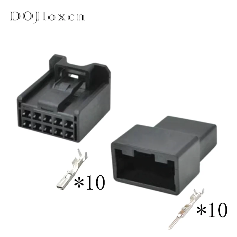 1 Set 10 Pin Auto CD Player Host Horn Microphone Connector 90980-12C39 7289-7613-30 For Toyota Camry Corolla Sienna