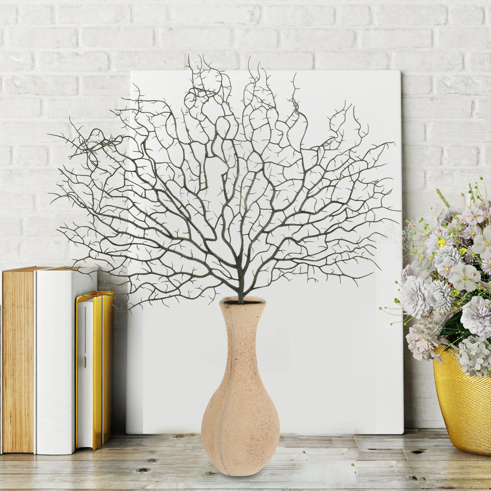 

2Pcs Simulation Coral Branches Dark Green Artificial Coral Reef Aquarium Decor Fish Tank Landscape Decorative Sticks