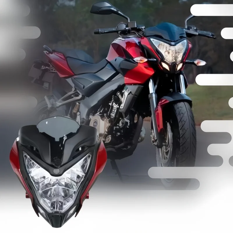 Faro delantero de motocicleta apto para BAJAJ Pulsar 150 200 PULSAR150 PULSAR200 conjunto de faro guardabarros de señal de giro