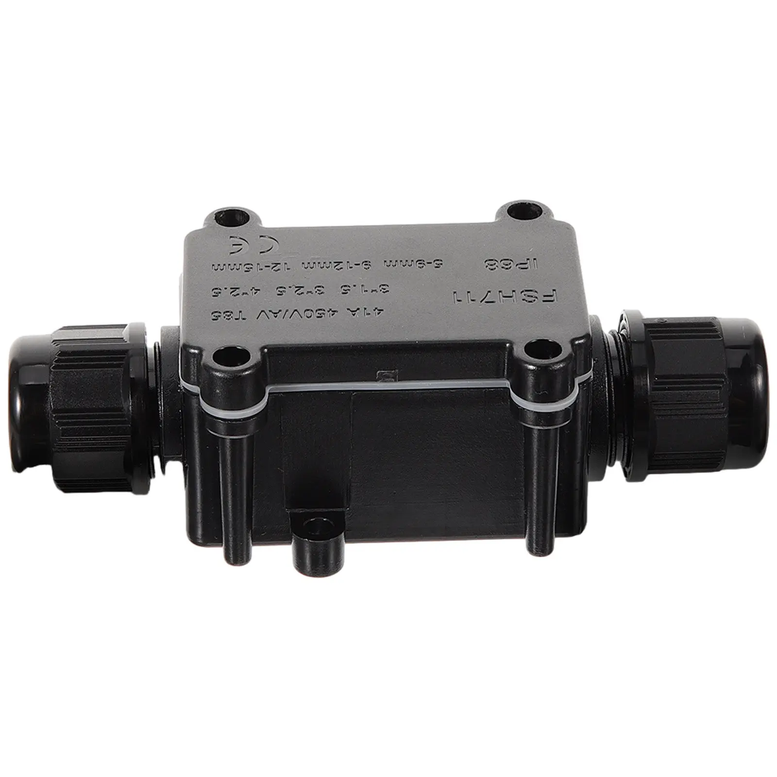 IP66 Waterproof Electrical Junction Box 2 Way Outdoor Plastic Enclosure for Garden Street Flood Lights