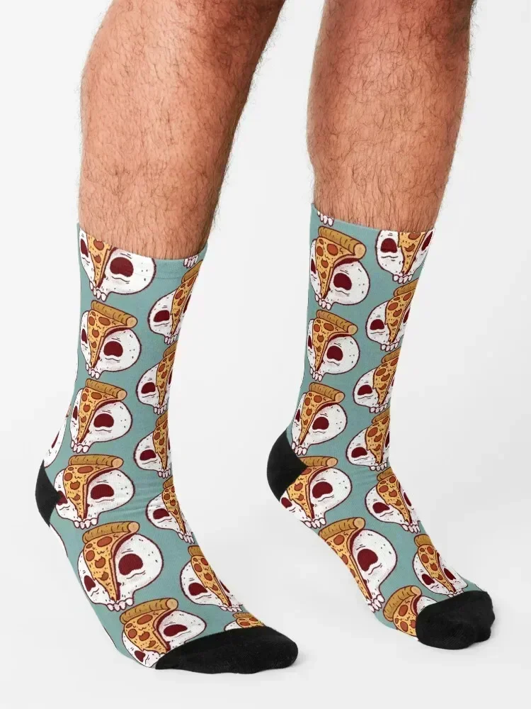 Pizza Skull Socks Lots Argentina christmass gift aesthetic Women Socks Men's