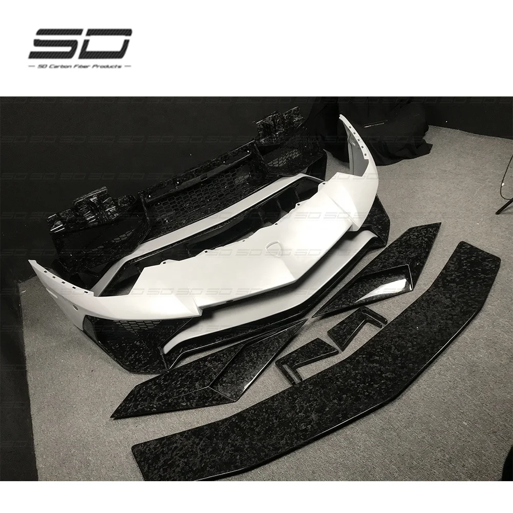 SV Style Dry Carbon Fiber Bodykit Car Bumper Side Vents Rear Spoiler Rear Bumper for Lamborghini Aventador LP700 /LP750