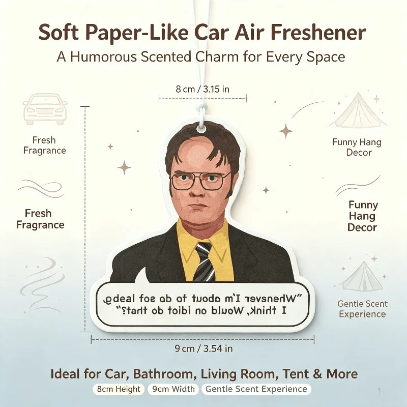 Car Air Freshener Funny Office Meme Character Hanging Scent Card for Car Rearview Mirror Decor Ornament Gift