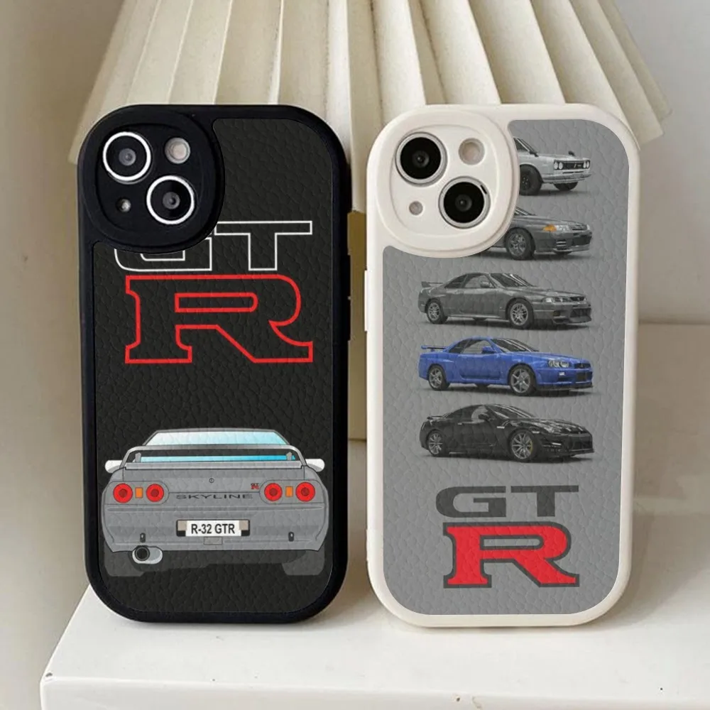 Skyline GTR R32 Phone Case Hard Leather For iPhone 14 13 12 Mini 11 14 Pro Max Xs X Xr 7 8 Plus Fundas